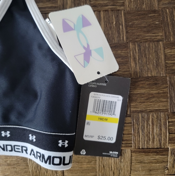 Under Armour Girls' Crossback Solid Bra - Picture 6 of 6